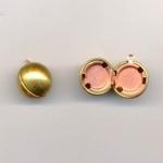 10 Qty 18mm Vintage Raw Brass Ball Locket Or Charm
