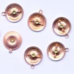 6 Qty 16mm Vintage Spinning Arrow Roulette Charm..