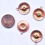 6 Qty 16mm Vintage Spinning Arrow Roulette Charm..